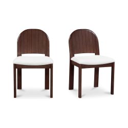 Emil Cream/Natural Walnut Dining Chair (Set of 2)