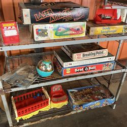 13 piece vintage toy and game lot