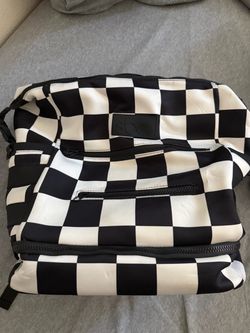 SBC Black & White Checkered Toiletry Bag