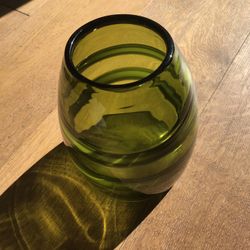 Green Glass Vase