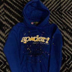 Sp5der Royal Blue Hoodie