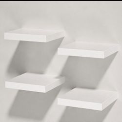 Wall Floating Shelves - White Wood