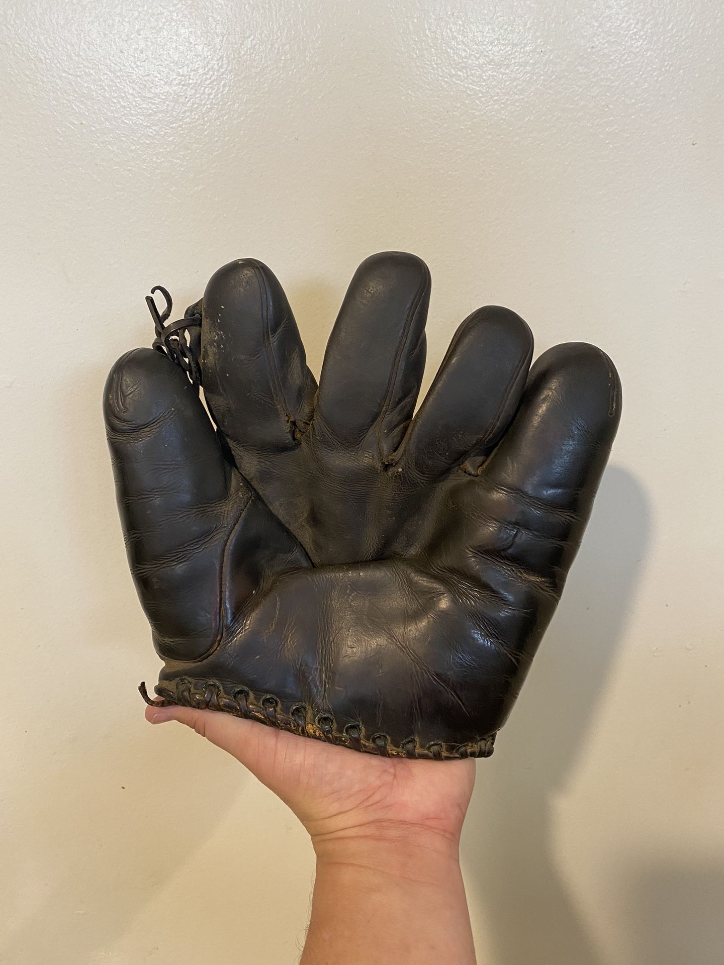 Vintage (Almost Antique) 1930’s Buckle Back Double Loop Baseball Glove (Taking Offers Not $1)