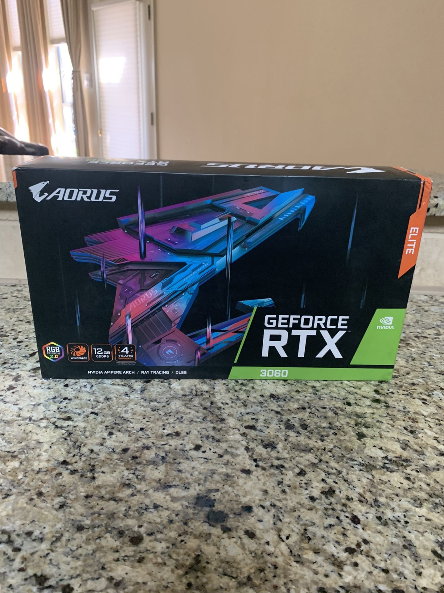 GeForce Aorus RTX 3060 Elite 12G GDDR6 Graphics Card (rev New
