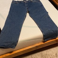 Mens Big & Tall Levi’s 505 Button Fly Blue Jeans 54x32
