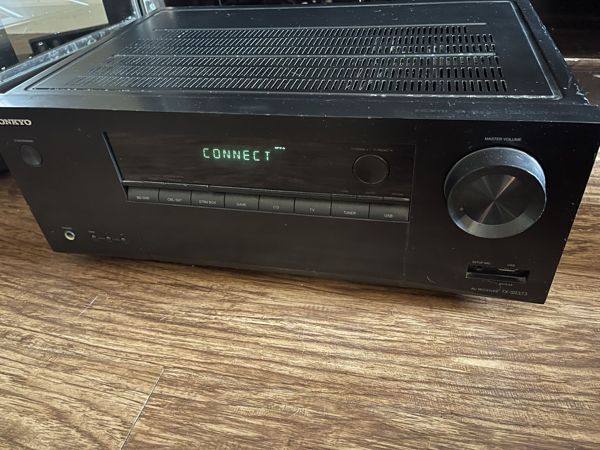 Onkyo Channel Receiver and Subwoofer Plus Monolith C5 Center Speaker for Sale