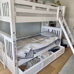 •••••Twin Bunk Bed With Mattress •••••