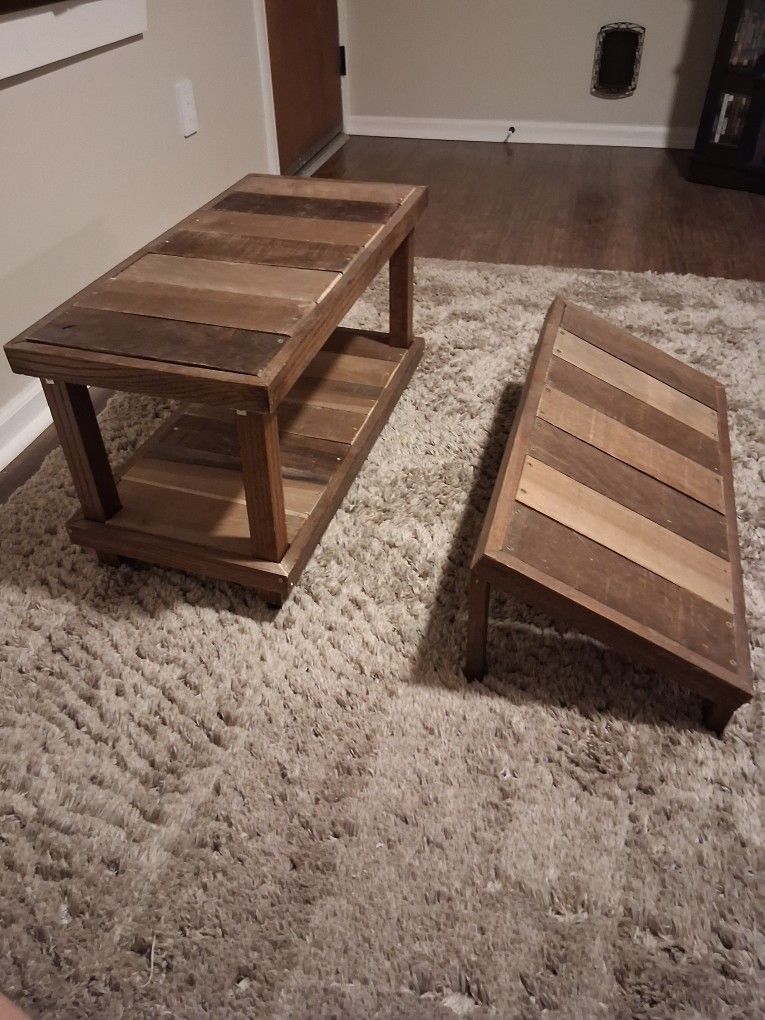 Wood Shoe Rack Set, Handmade 