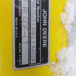 John Deere Snow Plow Blade 
