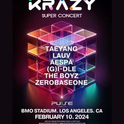 3x Tickets To Krazy Super Kpop Concert 