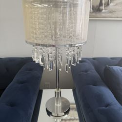 Lamp light table, silver color
