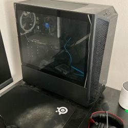 Computer Desk, Gaming Computer, Gaming Mouse & Keyboard