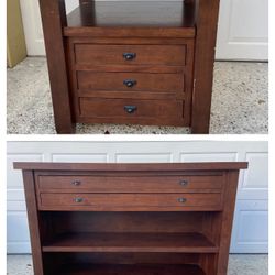 🪑 Pottery Barn–Style Solid Wood Furniture – Navigator Console & Side Table