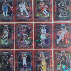 Red Ice Prizm Basketball Cards 22-23