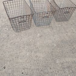 Vintage gym baskets.