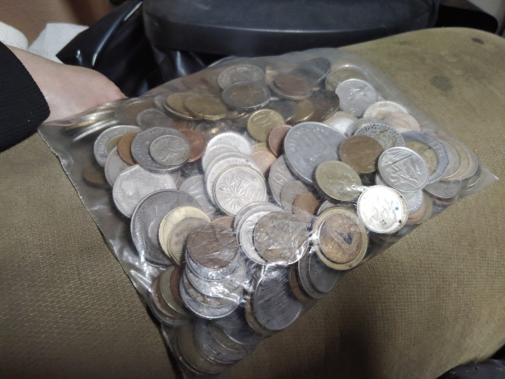 Bag Of Older Collectible Foreign Currency Coins