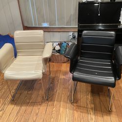 MCM Pyrke Powers Leather Arm Chairs