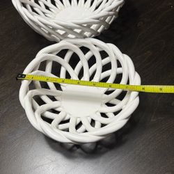 Ceramic Fruit Bowl, Decorative Fruit Basket with Holes,