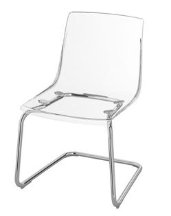 IKEA Clear and Chrome TOBIAS chairs $25/each (3)