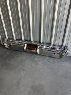 Vintage Chrome Car Bumper – 78” – Custom Garage Wall Decor