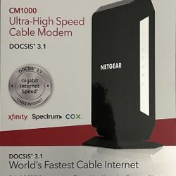 Netgear 3.1 DOCSIS CM 1000 cable Internet modem
