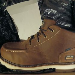 Size 12w MEN'S ARIAT Rebar Lift CHUKKA COMPOSIT TOE Work Boots. Never worn. 6" Tall Boots. 