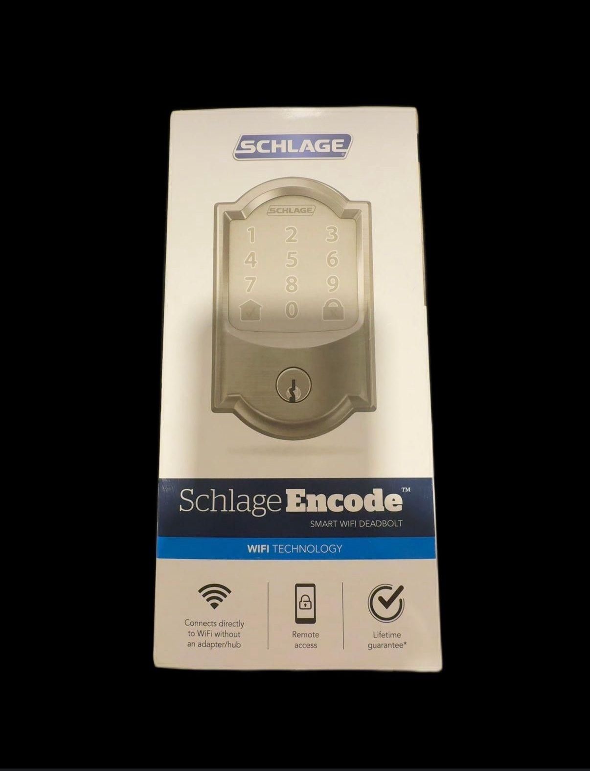 Schlage Encode Smart WiFi Deadbolt Satin Nickel