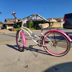 Ladies Pink Beach Cruiser Bike 26"