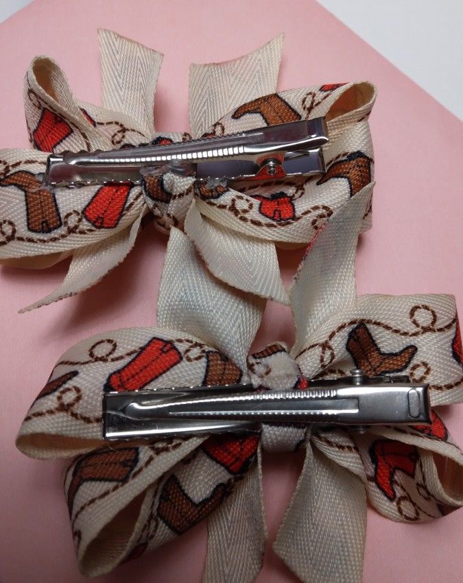 Cowboy Boots Homemade Hair Bows
