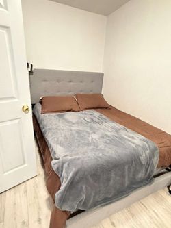 Queen size bed frame & box spring only