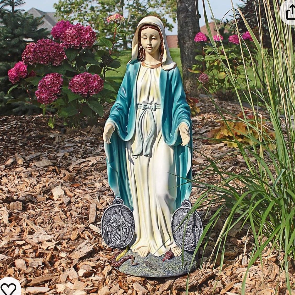 Blessed Virgin Mary Statue - Miraculous Medal 