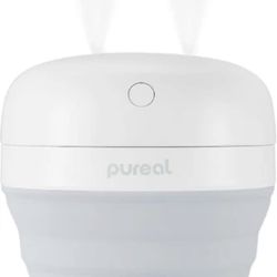 Pureal Foldable Mini Humidifier, 500ML Portable Small Cool Mist for up Gray