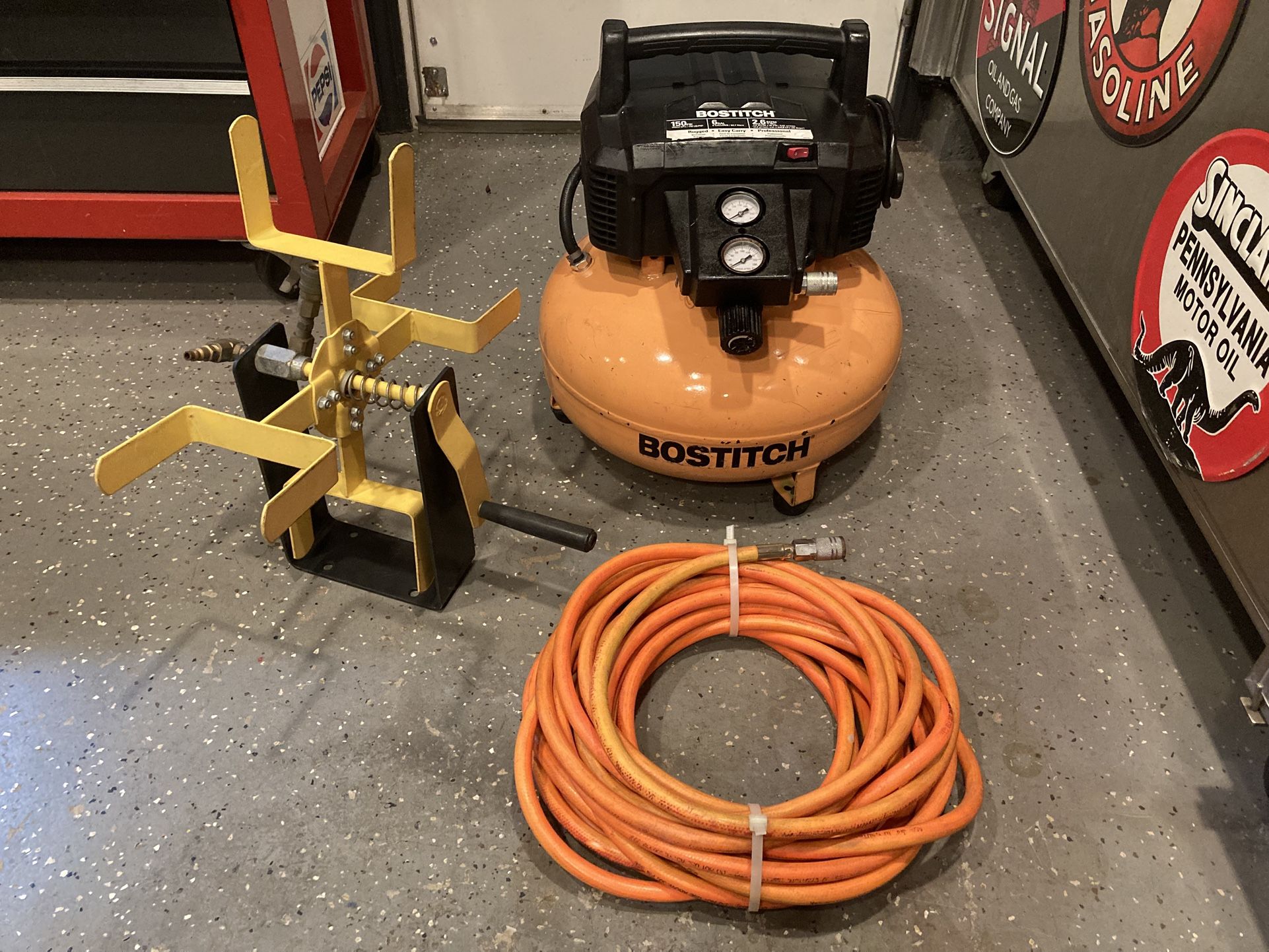 Air Compressor With Hose And Reel. Price Firm