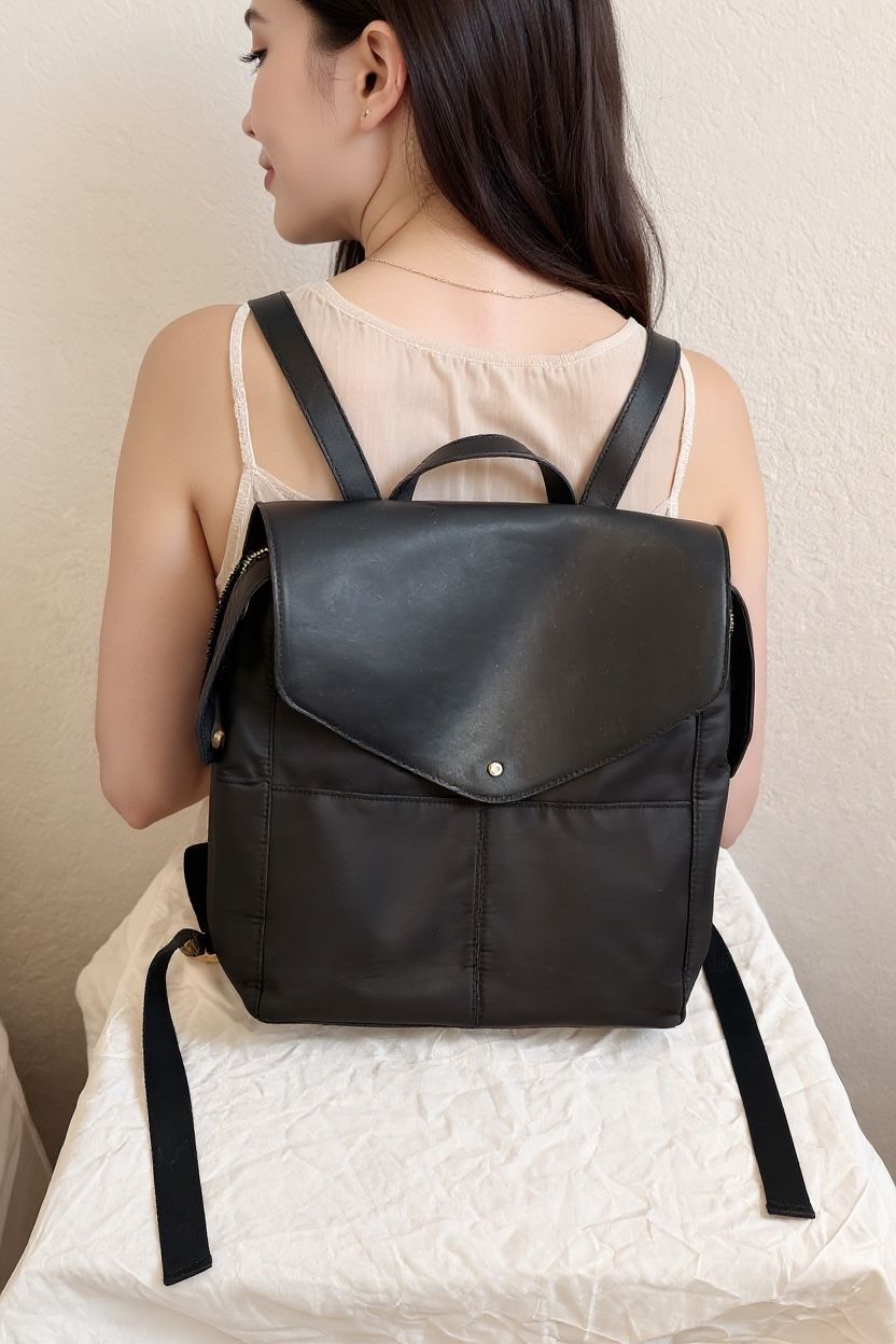 Super Cute Laptop, Backpack With Gold Zippers Black