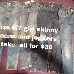 Size 6/ Girl Jeans/ Joggers All For 30