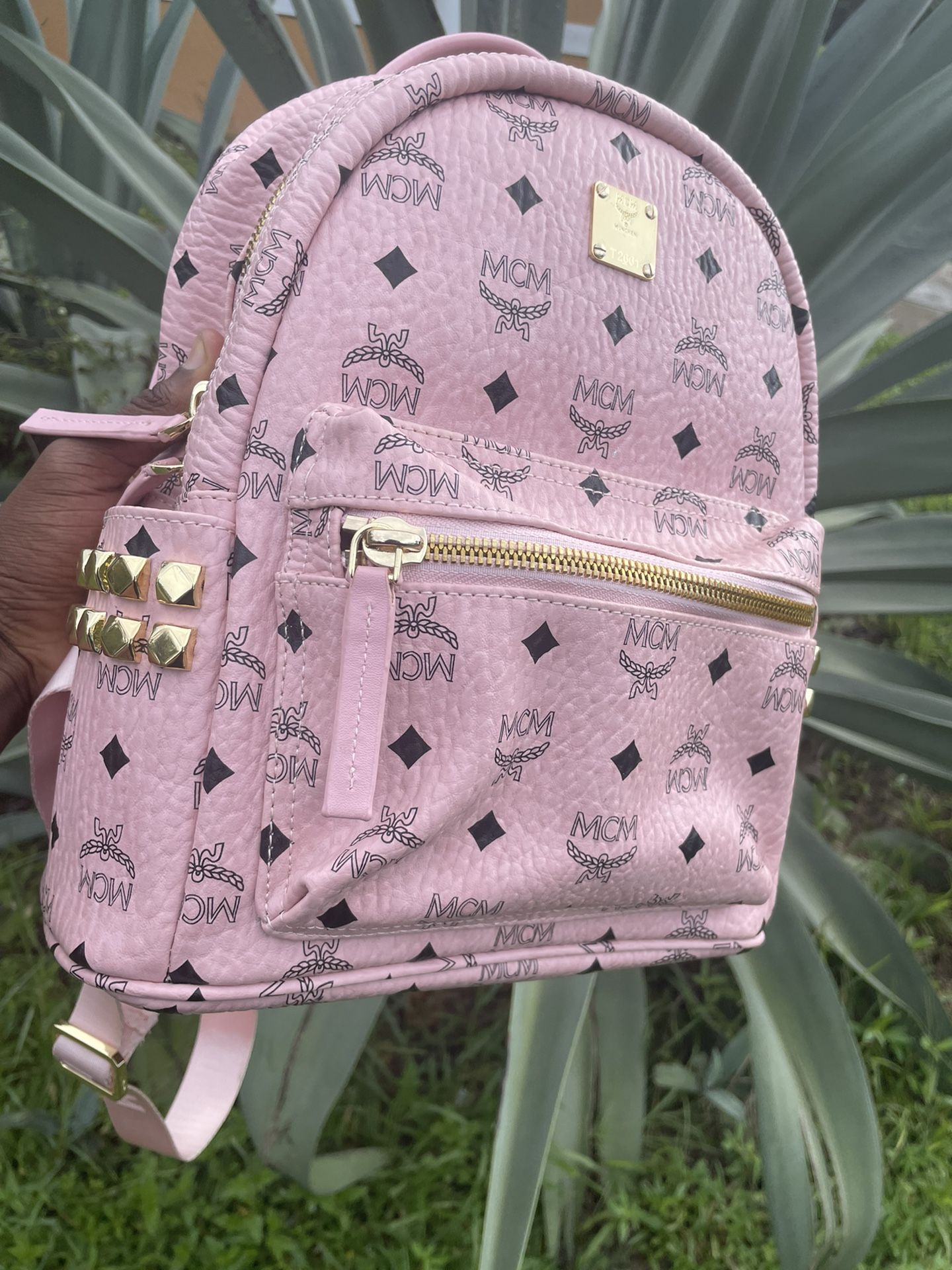 Pink MCM Backpack Small