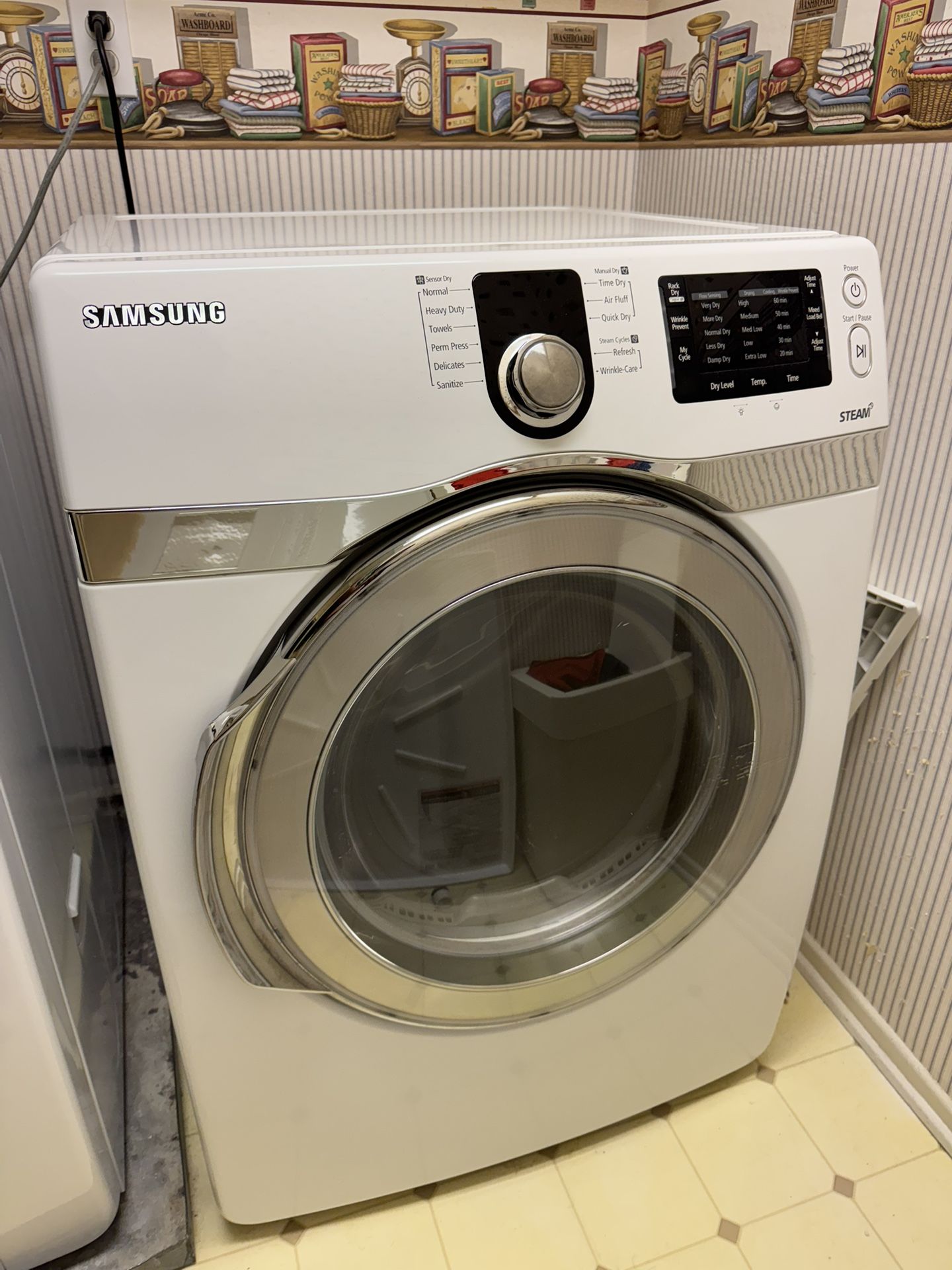 7.5 Cubic feet Samsung Gas Dryer Model # DV419AGW/XAA