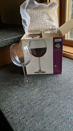 Brand New Red Wine Glasses 
