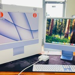 Apple iMac 24” M1 CHIP 16GB RAM 500GB In Box Like New w/Keyboard and mouse