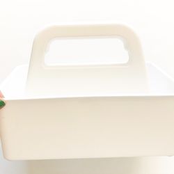 White Storage Drawer with Handle