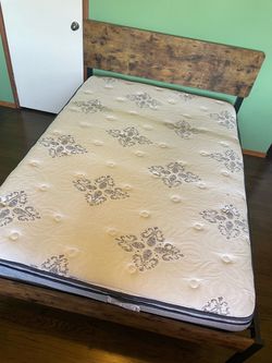 Full size bed frame with headboard