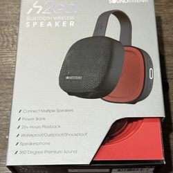 H2GO Bluetooth Wireless Portable Speaker Black 