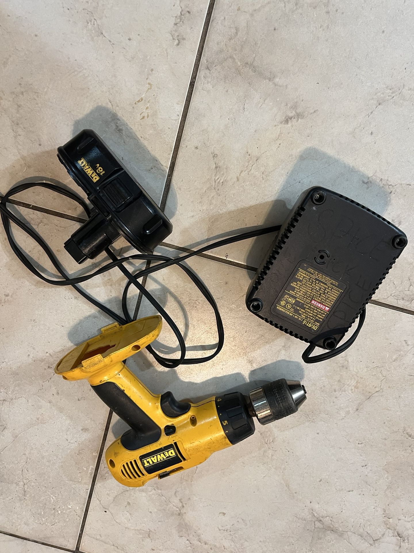 DeWalt Drill, Battery And Charger