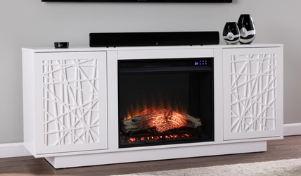 Cannonwolde White 60” TV Console w/ Electric Fireplace $250 OBO
