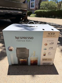 Nespresso Vertuo Pop+ Coffee and Espresso Maker Iced Coffee Bundle by De'Longhi