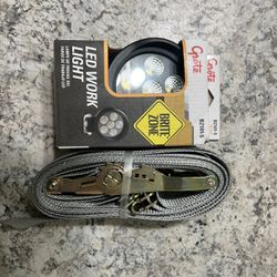 LED Bright Work Light + Ratchet Strap