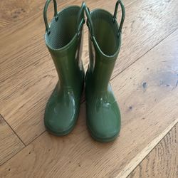 Kids Toddler Green rain Boots Size 11