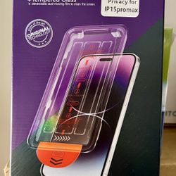 Tempered Glass for iPhone 15 Pro Max. Brand new