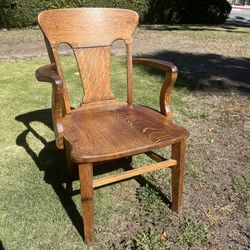 RARE! Antique Tiger Oak Quartersawn Office Desk Banker's Lawyer's Chair