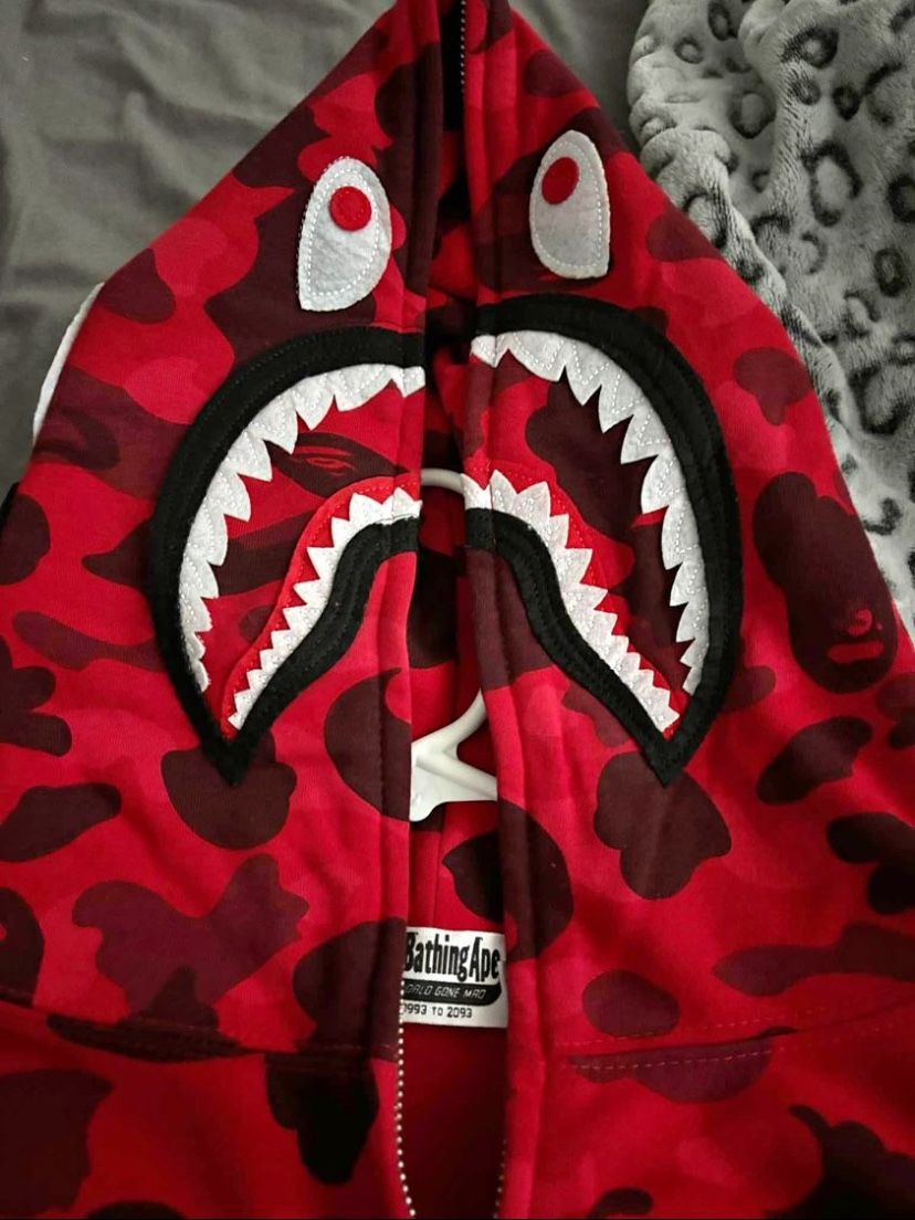Red Bape Hoodie HMU With Offers